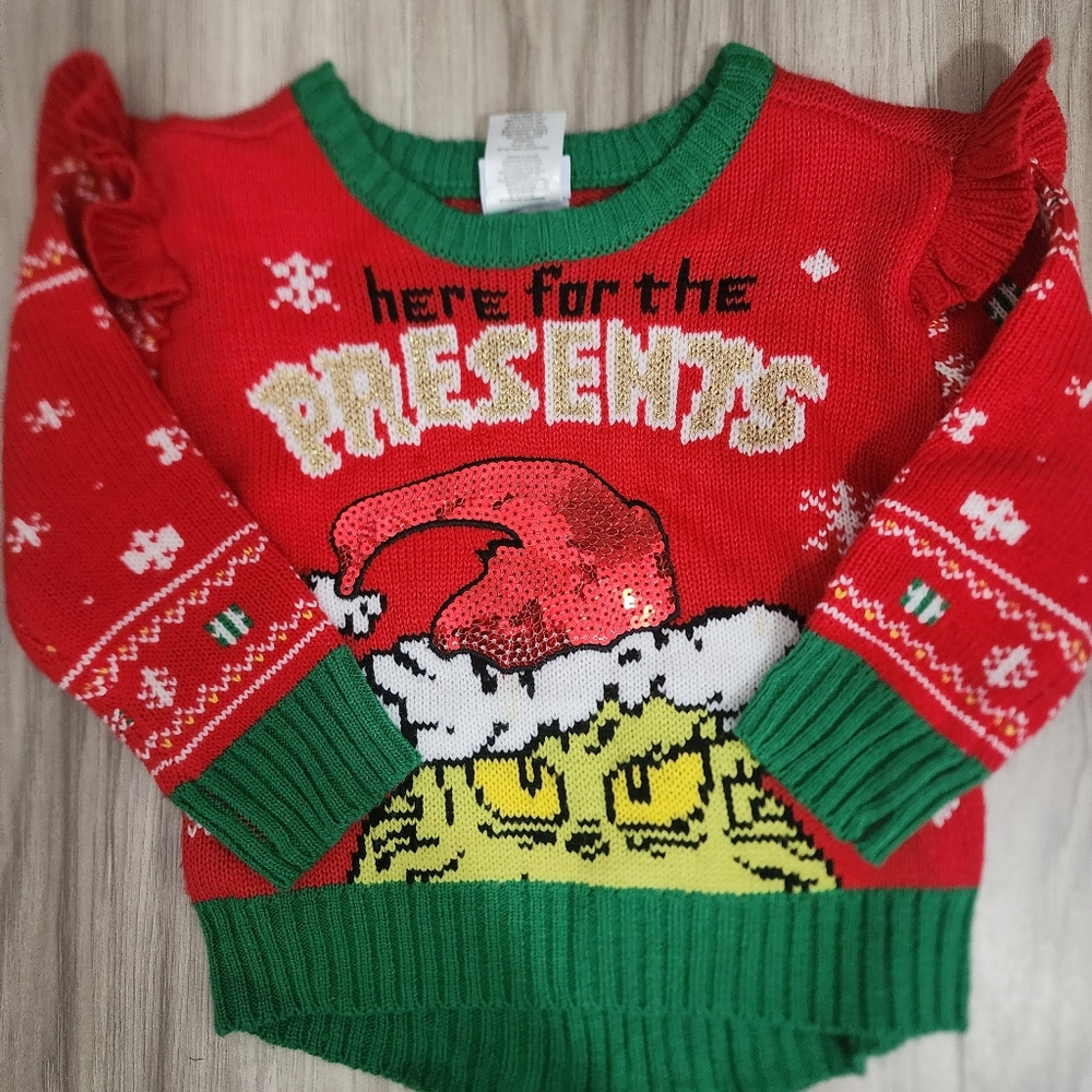 Toddler GRINCH Red and Green Christmas Sweater